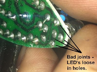 Some of the bad solder joints