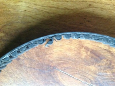 Research indicates the peeled teeth are due to under tension of the belt