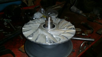 clearanced back side of Primary Pulley