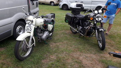 Ralph from Germany @ the VMCC International West Kent Run 2019. Original Indian built Diesel, early 90's. Ralph bought this nearly new. He visits Hamm but did not know about the Big Knock or Dieselbike.net.