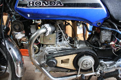 Finished drive note the rose jounts to tension the belts